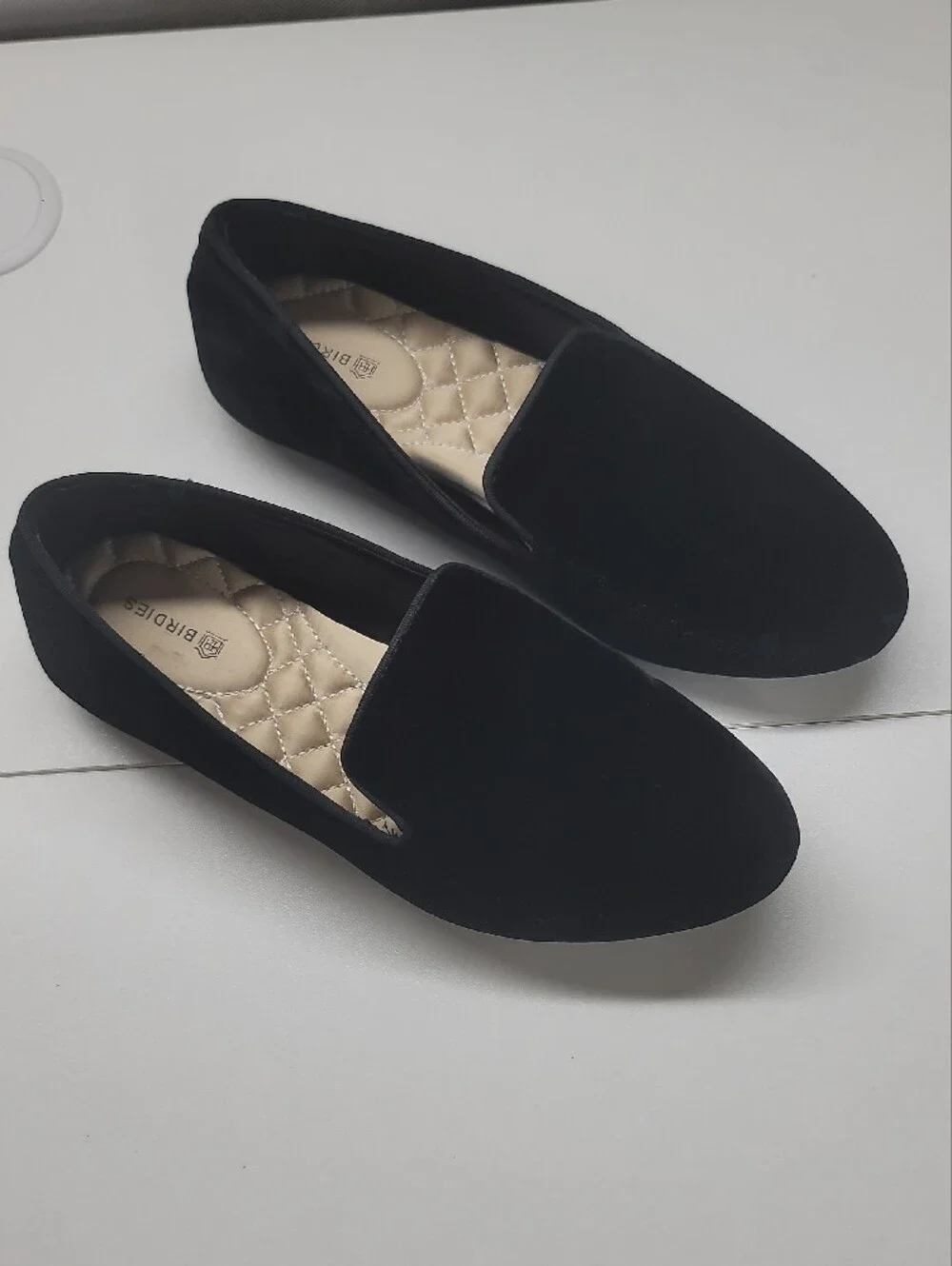 Birdies The Starling Black Velvet Slip-On Loafers Size 6.5
